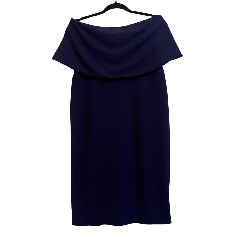 Lulus Navy Blue Strapless Midi‎ Dress Size L